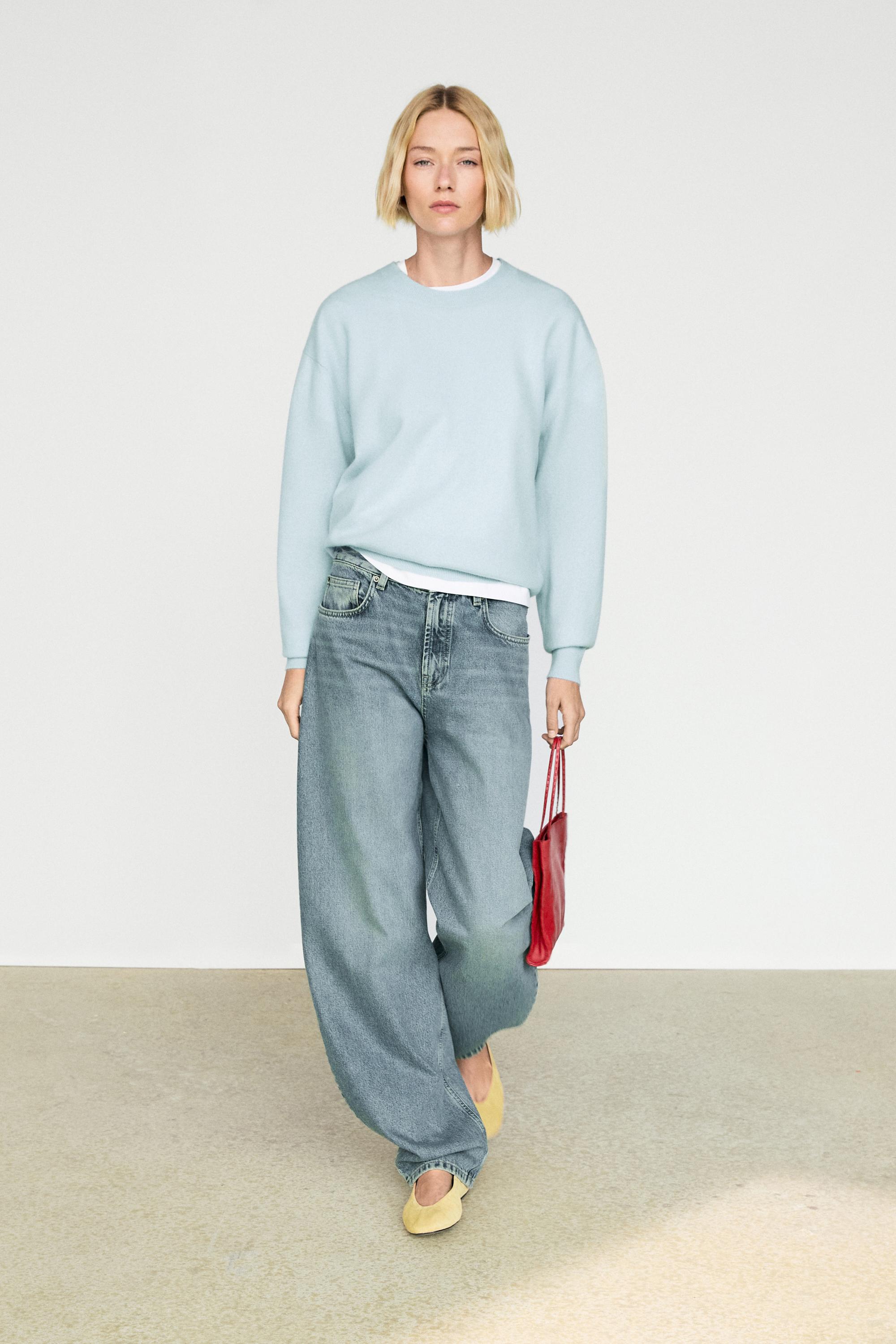 100% cashmere long sleeve sweater